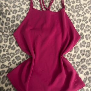 Gymshark Pink Asymmetrical Sleeveless Tank Top